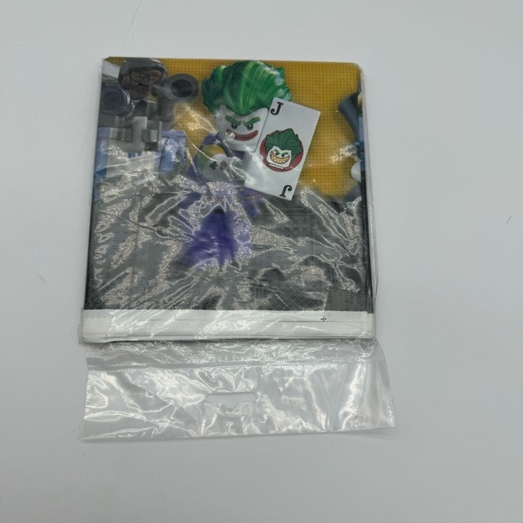 Lego Batman Tablecloth Black Yellow Plastic Joker 54X96 - Picture 1 of 5